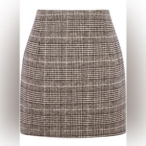 High Waist Plaid Skirt